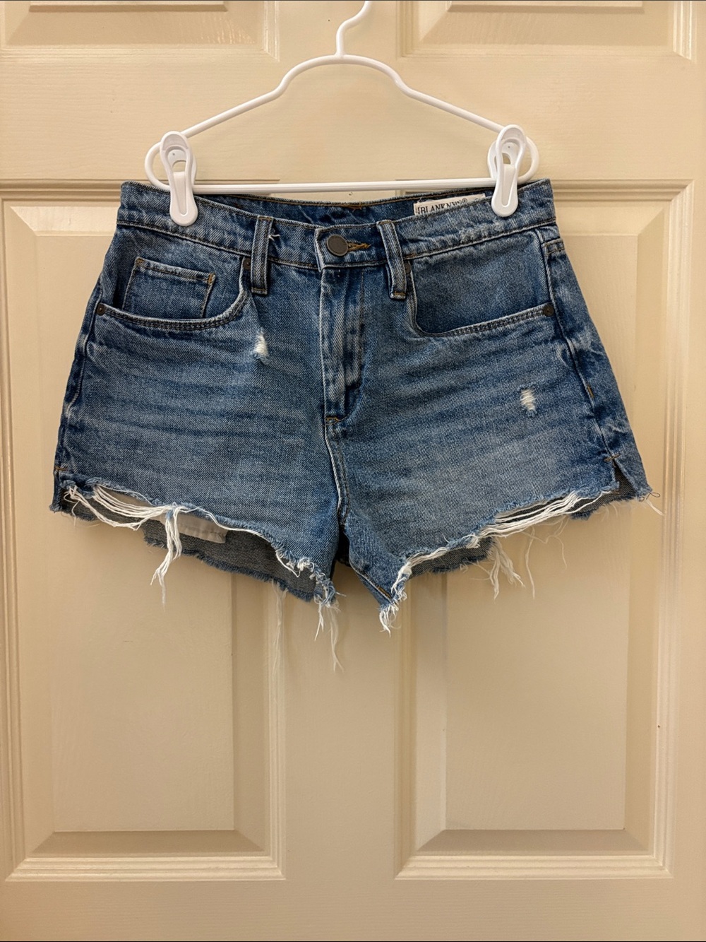 BLANKNYC blue distressed shorts